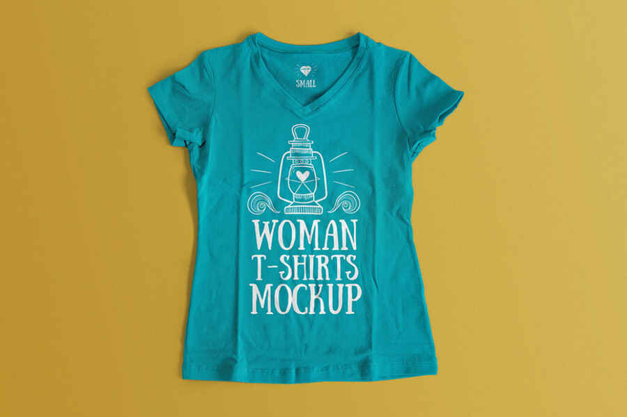 Woman T Shirt Mockup 3