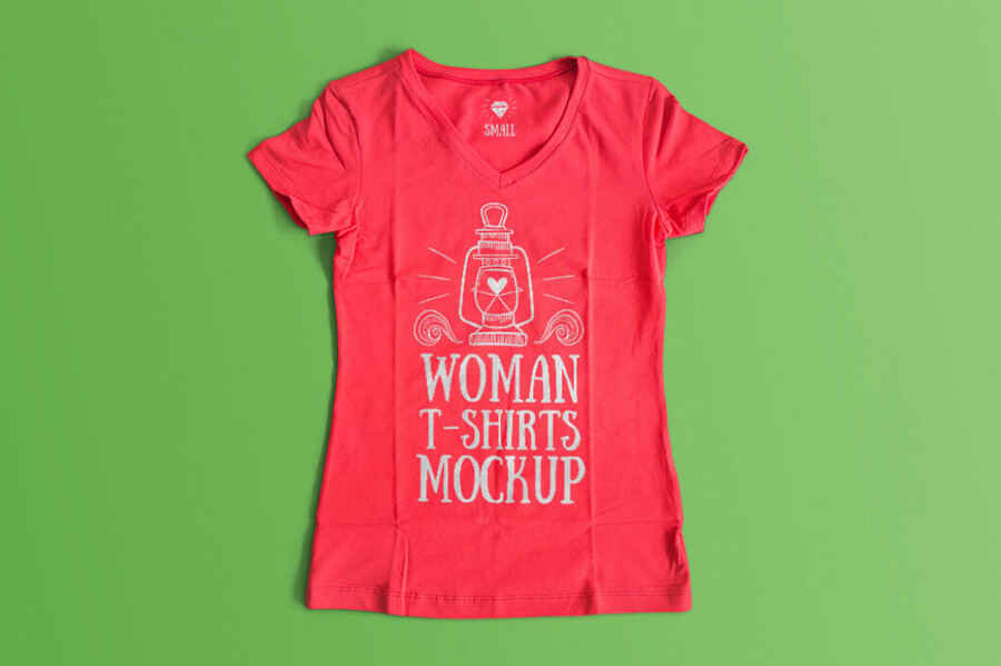 Woman T Shirt Mockup 4