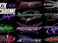 Y2k Chrome Text Effects Vol.2 1