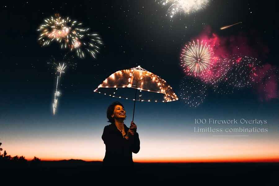 100 Firework Overlays 2