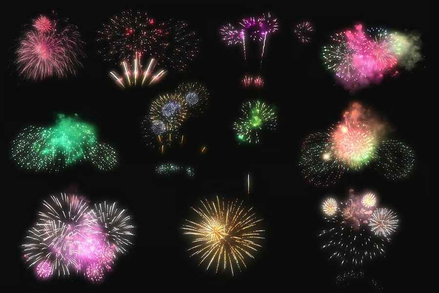 100 Firework Overlays 3