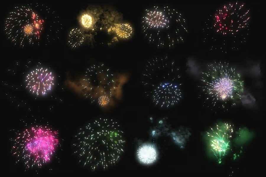 100 Firework Overlays 4