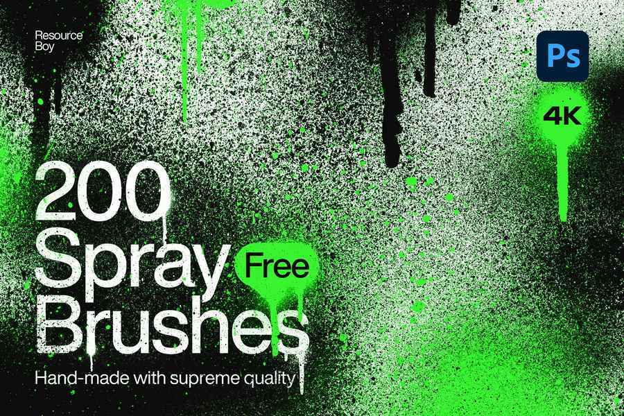 200 Spray Paint Photoshop Brushes 1