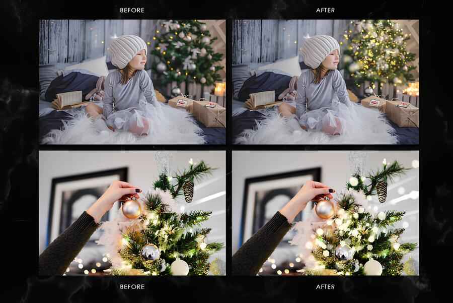 27 Gold Bokeh Overlays Christmas Graphics 2