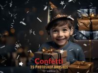35 Photoshop Confetti Brushes, Wedding Confetti 1