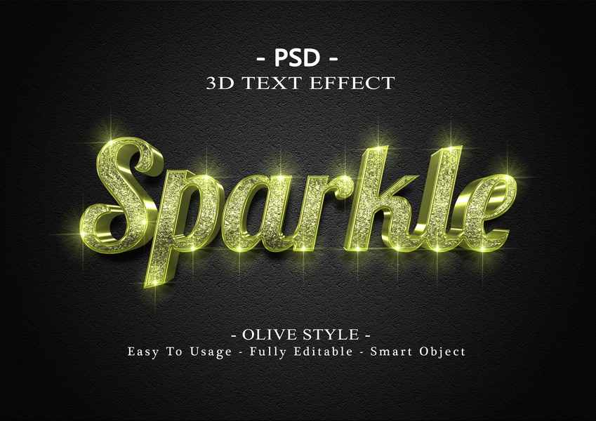 3d Sparkle Text Effect 1