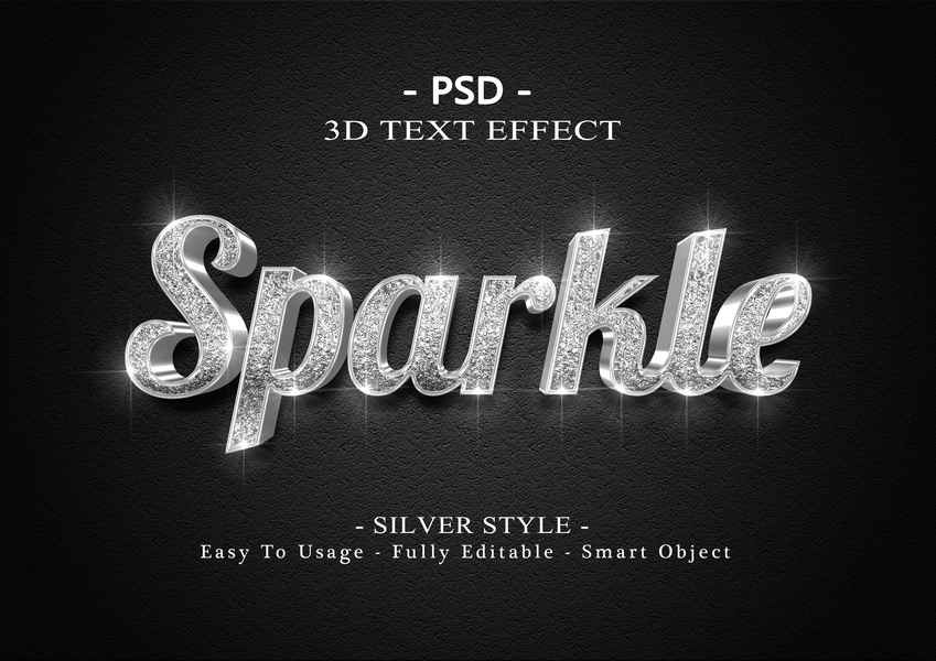 3d Sparkle Text Effect 2