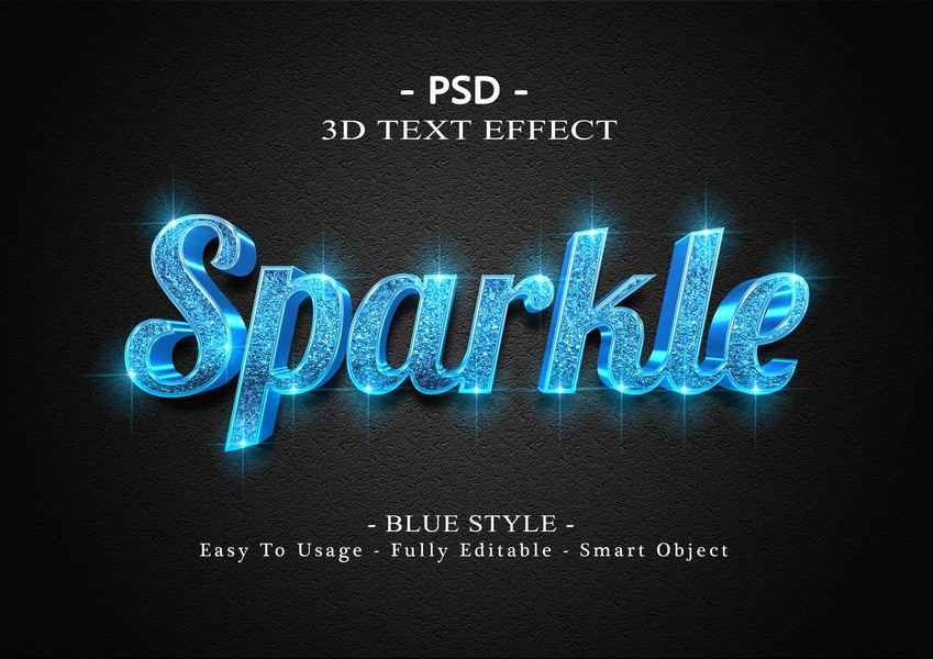 3d Sparkle Text Effect 3