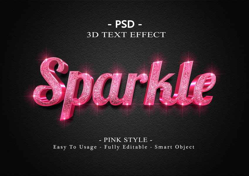 3d Sparkle Text Effect 4