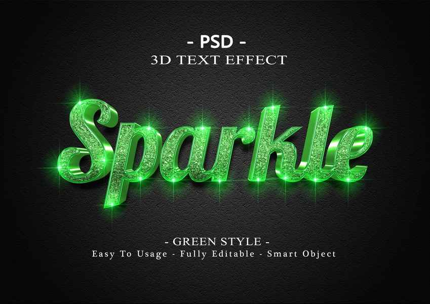 3d Sparkle Text Effect 6