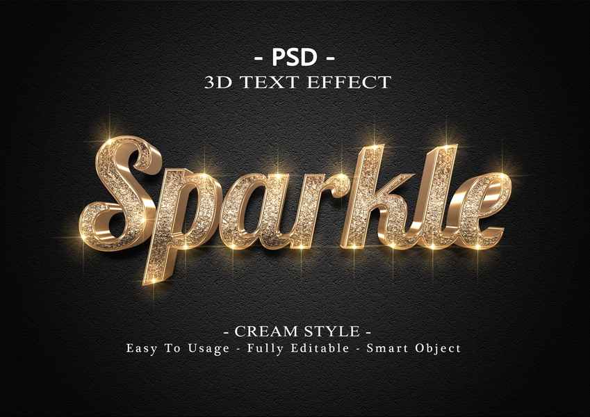 3d Sparkle Text Effect 8