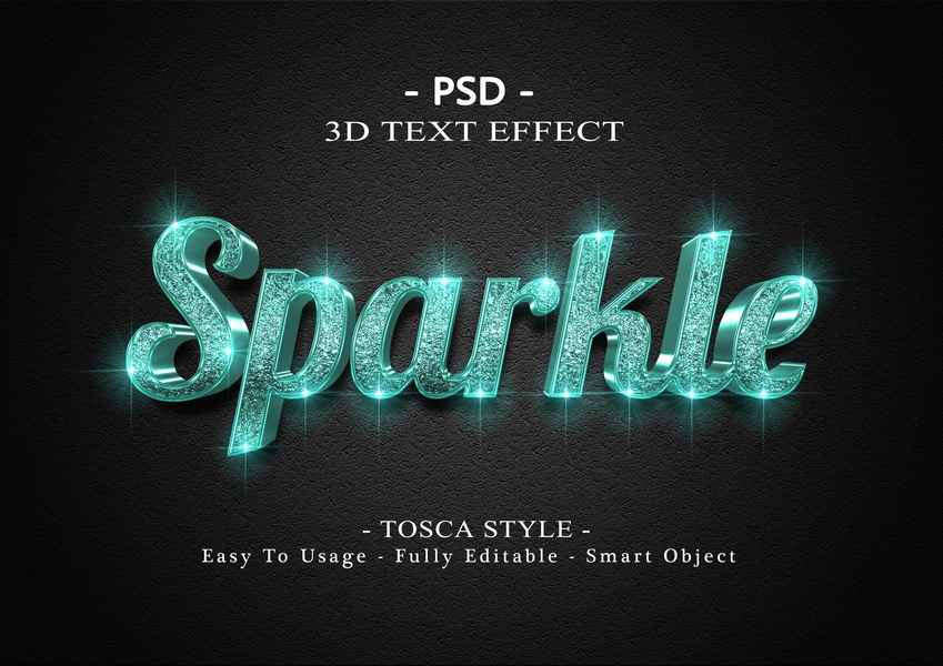 3d Sparkle Text Effect 9