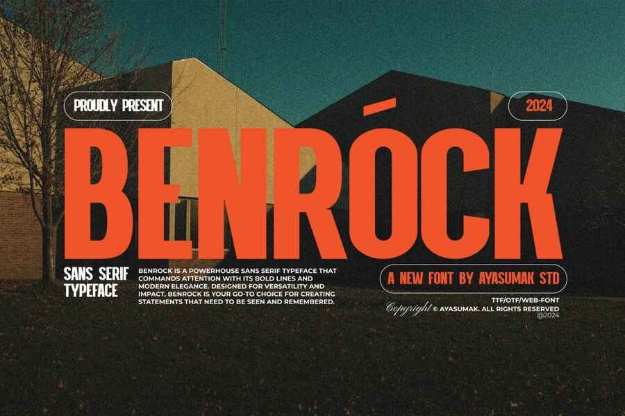 Benrock Modern Professional Sans Font 1