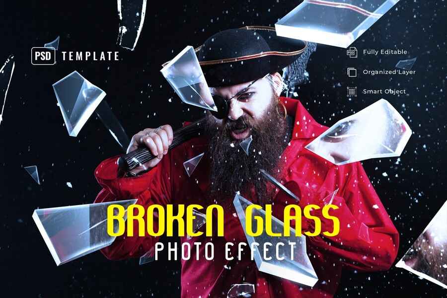 Broken Glass Photo Effect 1