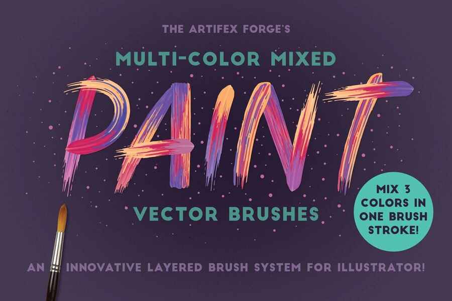 Brushes For Multi Color Mixed Paints 0