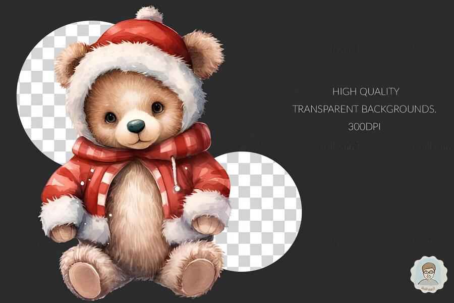 Christmas Santa Teddy Bear Sublimation 3