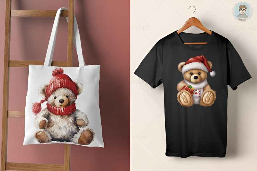 Christmas Santa Teddy Bear Sublimation 4