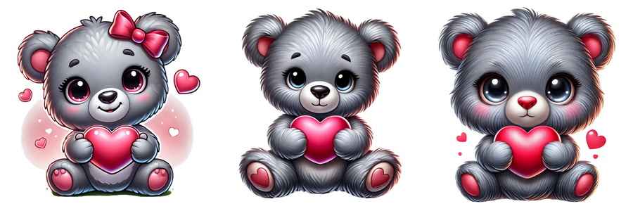 Cute Bears Sublimation Clipart 1