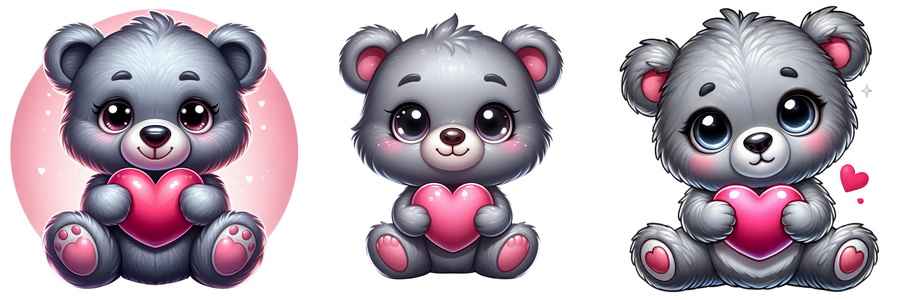 Cute Bears Sublimation Clipart 2