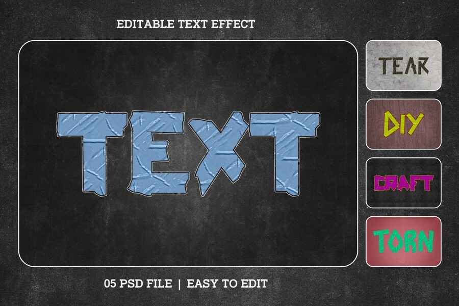 Duct Tape Text Effect Set 1