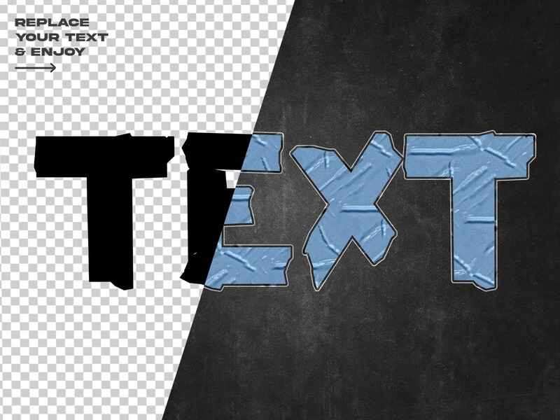 Duct Tape Text Effect Set 3