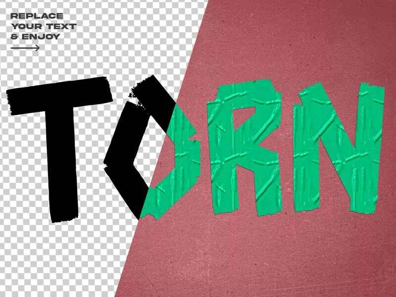 Duct Tape Text Effect Set 6