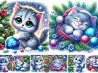 Fluffy Kittens Sublimation Clipart