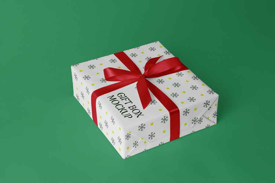 Free Gift Box Mockup 1