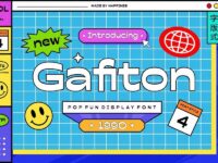 Gafiton Pop Fun Display Font 1