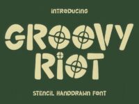 Groovy Riot Stencil Handwritten Font 00