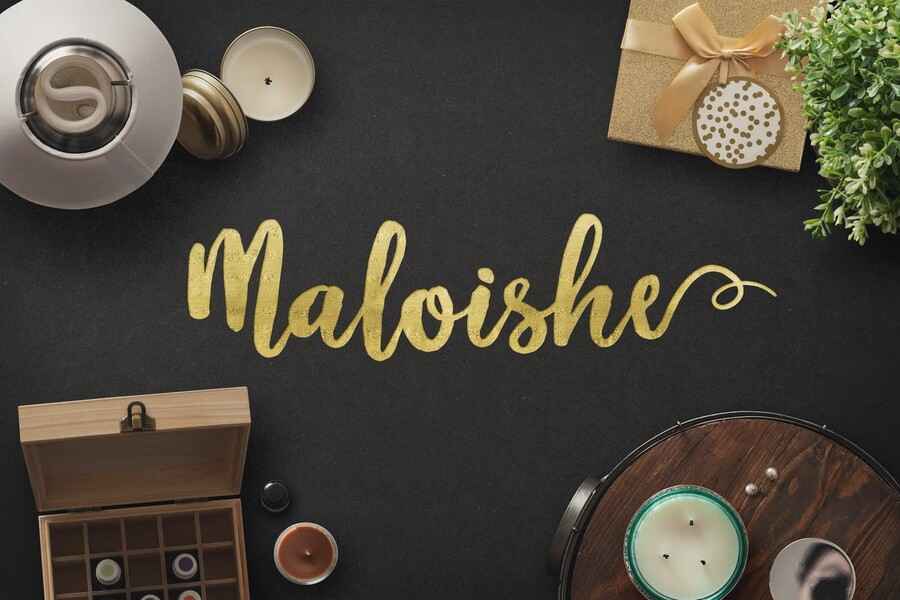 Maloishe Brush Script Font 1