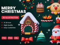 Merry Christmas 3d Icon 1