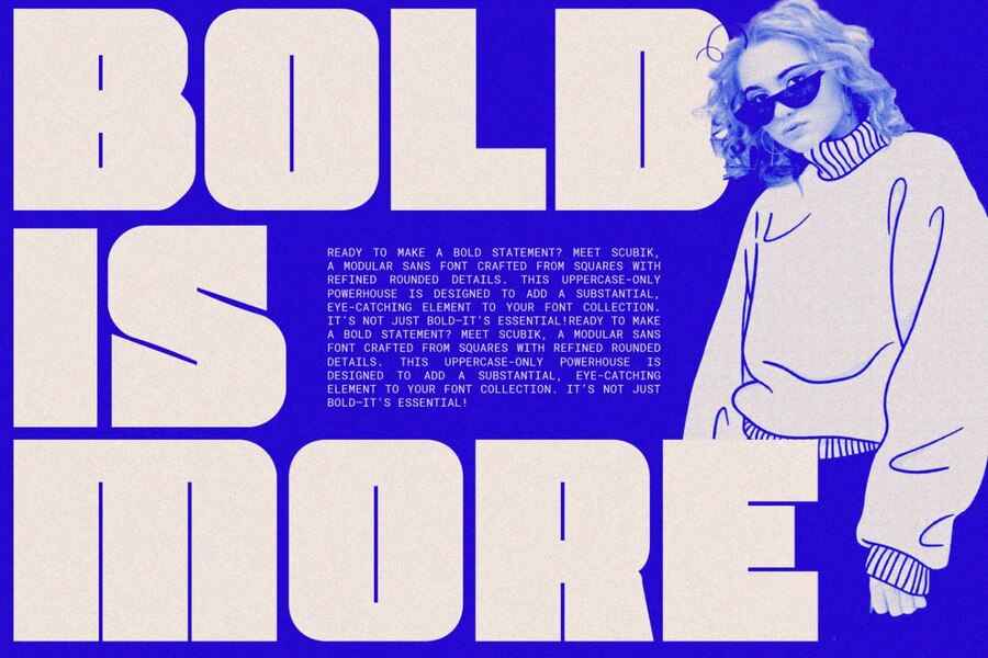 Scubik Bold Modular Font 5