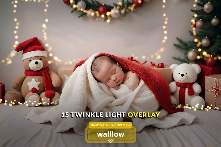 Twinkle Bokeh String Light Overlay 1