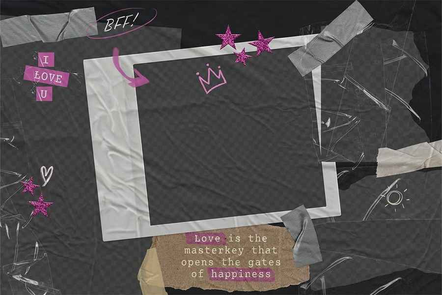 Scrapbook Photo Collage Template 2