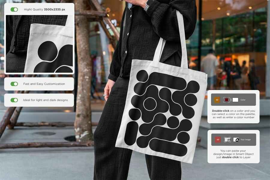 Tote Bag Urban Mockups 6