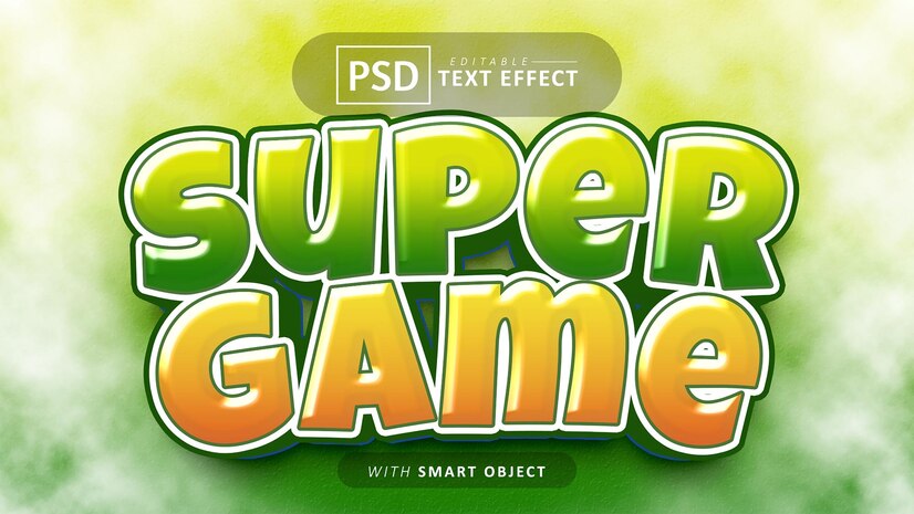 Super Game Text Editable Font Effects