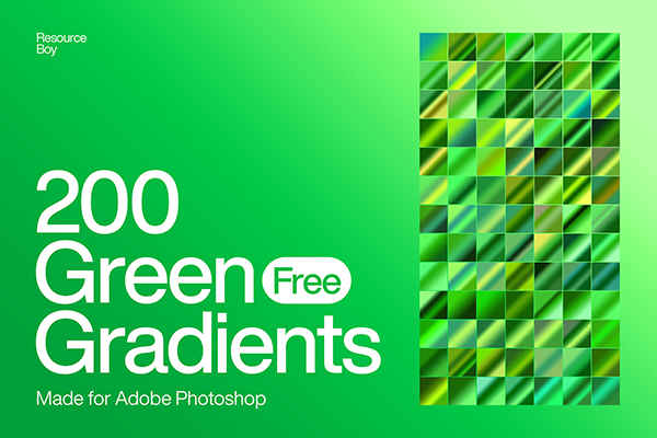 200 Green Photoshop Gradients