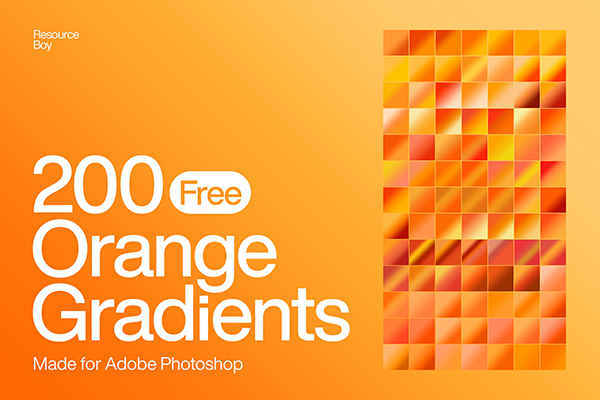 200 Orange Photoshop Gradients