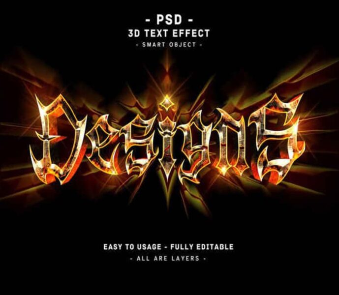 Desings 3d Fire Text Style Effect Fpashop