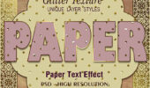 Glitter Paper Text Effect