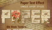 Old Book Page Paper Text Effect