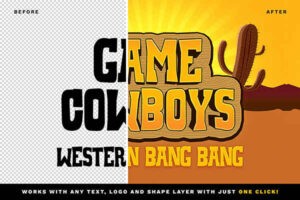 Western Game Logo Text Effect1