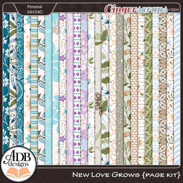 Adbdesigns New Love Grows Page Kit Ppr