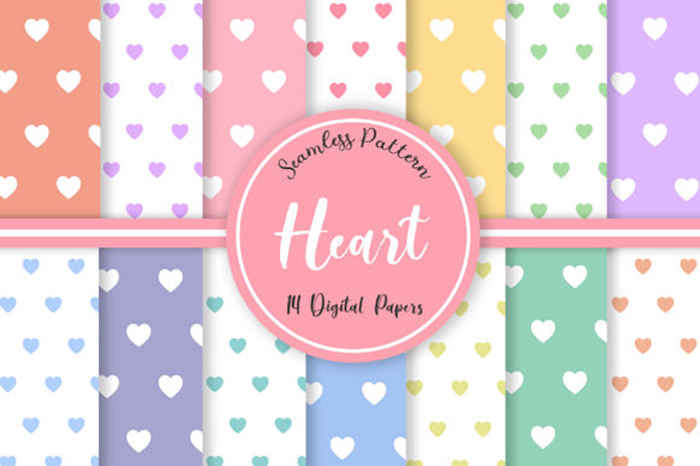 Pastel Heart Seamless Pattern