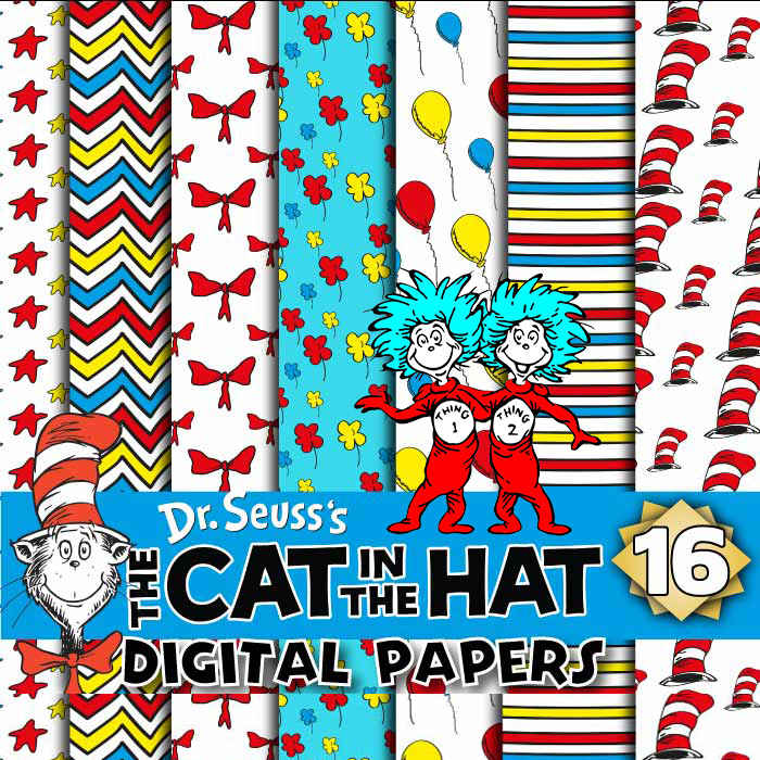 The Cat In The Hat Digital Papers