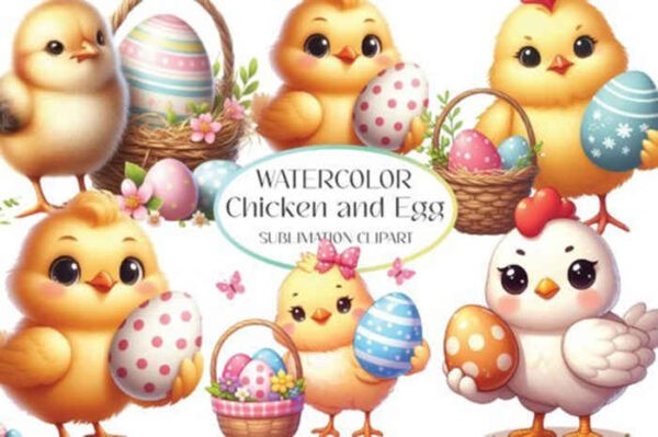 Easter Chicken And Egg Clipart