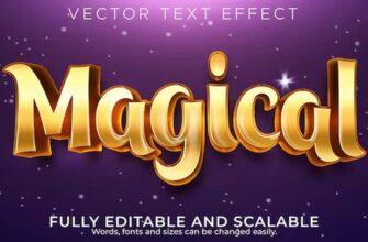 Magical Golden Text Effect Editable Fairy Tale Text Style