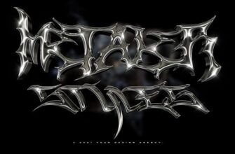 Realistic 3d Metal Chrome Text Effect