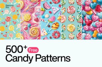 Free Candy Seamless Patterns 01